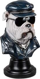 Deko Büste Bulldog Bulldogge mit Sonnenbrille H.