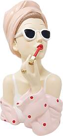 Deko Büste DAME LIPPENSTIFT - H: 27cm,