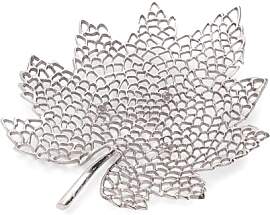 Deko Schale Leaf | Metall, Silber, 2 Größen |