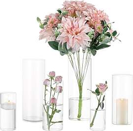 Deko Vase Glas Zylinder Tischdeko: Glasseam 2 Satz 