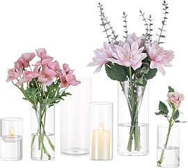 Deko Vase Glas Zylinder Tischdeko: Glasseam 2 Satz 