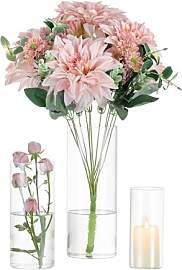 Deko Vase Glas Zylinder Tischdeko: Glasseam 3