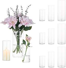 Deko Vase Glas Zylinder Tischdeko: Glasseam 4 Satz 