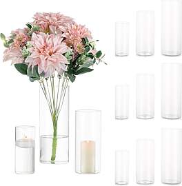 Deko Vase Glas Zylinder Tischdeko: Glasseam 4 Satz 