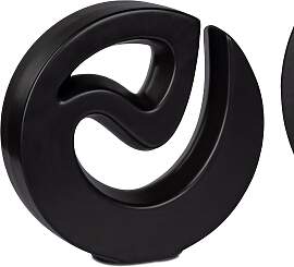 Deko Vase MODERN ART D. 32cm matt schwarz Keramik