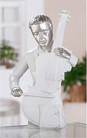Dekofigur GILDE "Figur Musiker", weiß,