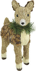 Dekofigur I.GE.A. "Reh aus Bast", beige
