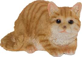 Dekofigur "Katze", gelb (gelb, weiß),