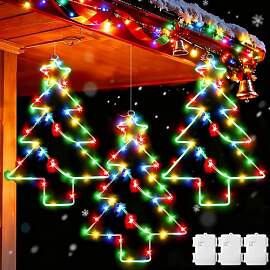 Dekofun Weihnachtsdeko Fenster 3 Stück 55 LED