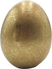 Dekohelden24 ***Goldenes Ei aus Keramik, Osterei,