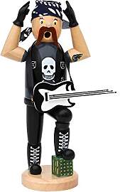 Dekohelden24 Räuchermännchen Heavy Metal Rocker, 
