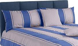 Dekokissen, blau (blau, gemustert), B:40cm L:80cm, 