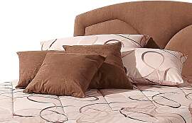Dekokissen, braun (braun, gemustert unifarben),