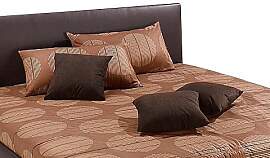 Dekokissen, braun (braun, gemustert unifarben),
