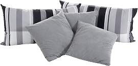 Dekokissen, grau (anthrazit, grau, schwarz, weiß, 