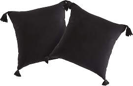 Dekokissen "Jada", schwarz (schwarz,