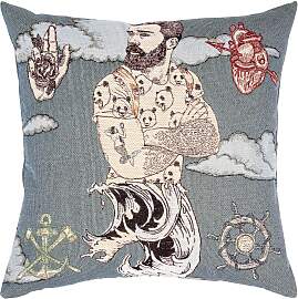 Dekokissen PAD "AQUABOY", blau, B:50cm