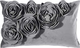 Dekokissen PAD "Floral", grau,