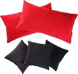 Dekokissen, rot (rot, gemustert unifarben), B:40cm 
