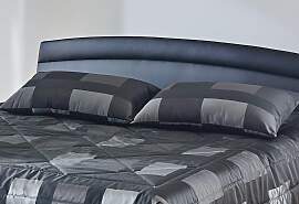 Dekokissen, schwarz (schwarz, gemustert), B:40cm
