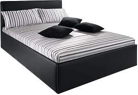 Dekokissen, schwarz (schwarz, gestreift