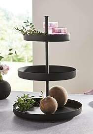Dekoleidenschaft Etagere Black aus Metall,