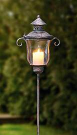 Dekoleidenschaft Stab-Laterne Shabby aus Metall