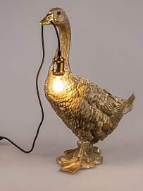 dekorative Tischlampe goldene Gans H. 60cm