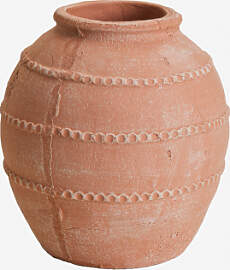 Dekorativer Terrakotta-vase Agnon Rot Sienna -
