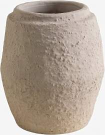 Dekorativer Terrakotta-vase Camryn Steinweiß -