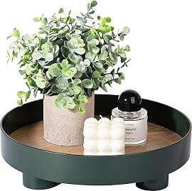 Dekoratives Tablett, Couchtisch, Tablett, runde