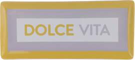 Dekotablett Dolce Vita Gelb/Weiß/Flieder