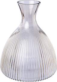 Dekovase CREATIV DECO, grau, H:20cm Ø:17cm, Glas, 