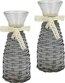 Dekovase I.GE.A. "Glasvase", grau, klar, 