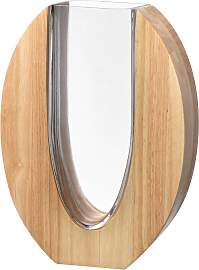 Dekovase LEONARDO "Vase LEGNO", braun,