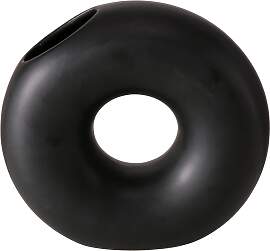 Dekovase Mellery in Schwarz matt