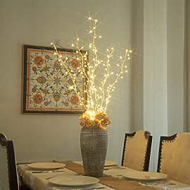 DELICHTER 3er Set Lichterzweige mit 114 LEDs