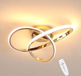 DELIPOP Deckenleuchte Gold Dimmbar, 36W LED