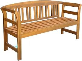 DELUKE Gartenbank Holz Luna 157 cm Massivholz