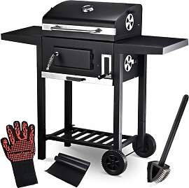 deluxe4home® Grillwagen XXL Holzkohlegrill mit