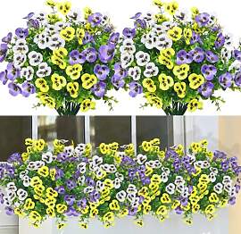 DEMIUKO 9 Bündel Kunstblumen für Draußen