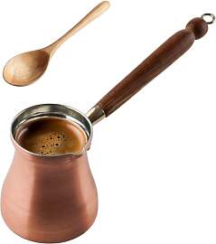 DEMMEX Kupfertürkische Kaffeekanne Cezve, 1 mm