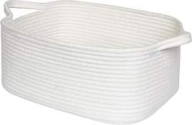 Dermalyx Wäschekorb Weiß Aus Baumwollseil,