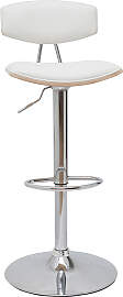 Design-Barhocker höhenverstellbar weiß und