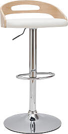 Design-Barhocker MANO höhenverstellbar weiß und