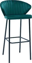 Design-Barhocker Samt Petrolblau 78 cm DALLY