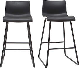 Design-Barhocker Schwarz 65cm (2er-Set) ONA