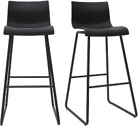 Design-Barhocker Schwarz 76 cm (2er-Set) ONA