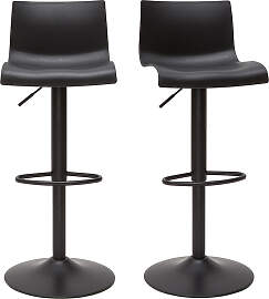 Design-Barhocker verstellbar schwarzes Metal
