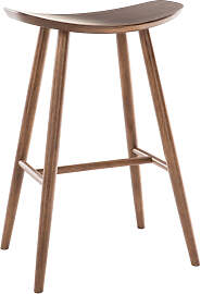 Design Barhocker Walnuss H72 cm DEMORY